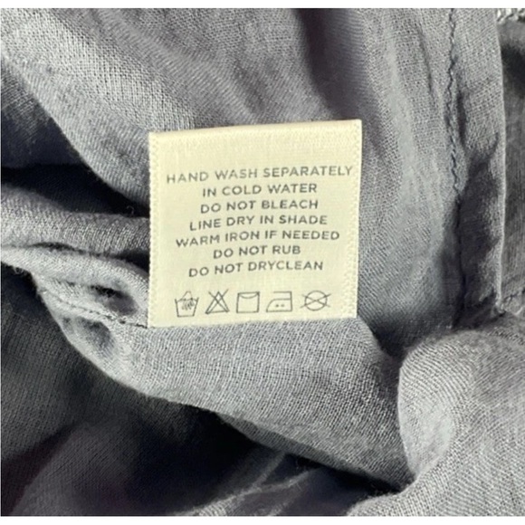 ROLLER RABBIT Dakota Women’s Size S Blue And White Striped Chambray Dress - Picture 3 of 12